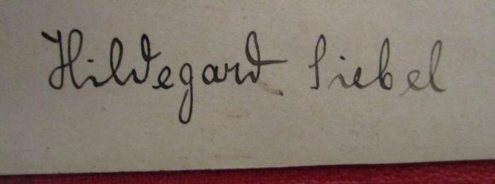 - (Przybill, Hildegard), Von Hand: Autogramm, Name; 'Hildegard Siebel'. ; Notre-Dame de Paris. Nouvelle édition illustrée (um 1880)