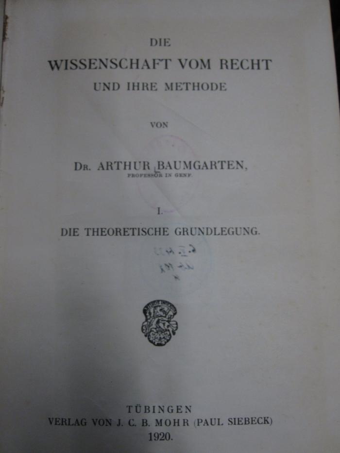 Ea 207 1-3: Die Theoretische Grundlegung (1920)