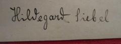 - (Przybill, Hildegard), Von Hand: Autogramm, Name; 'Hildegard Siebel'. 