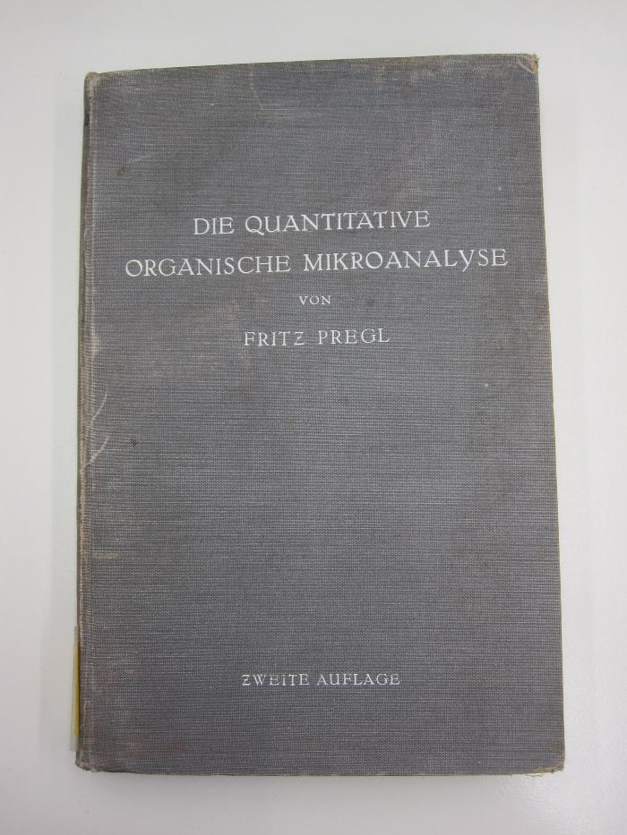Kd 420 b: Die Quantitative organische Mikroanalyse (1923)