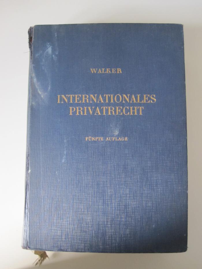 El 211 e: Internationales Privatrecht (1934)