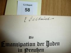- (Delbrück, Elisabet), Von Hand: Autogramm; 'E Delbrück'. 
