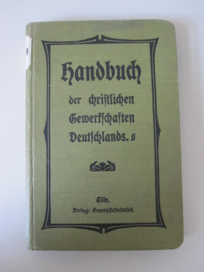 MB 8776: Handbuch der christlichen Gewerkschaften (1905)