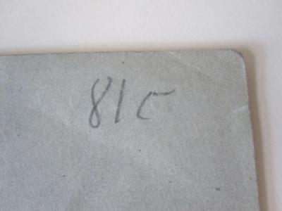 MB 10696;MB 6,3;MB 59,0 ;; ;;: Verzeichniß socialer Litteratur (1899);- (St. Bonifatiuskloster Hünfeld. Bibliothek), Von Hand: Signatur; '81c'. 