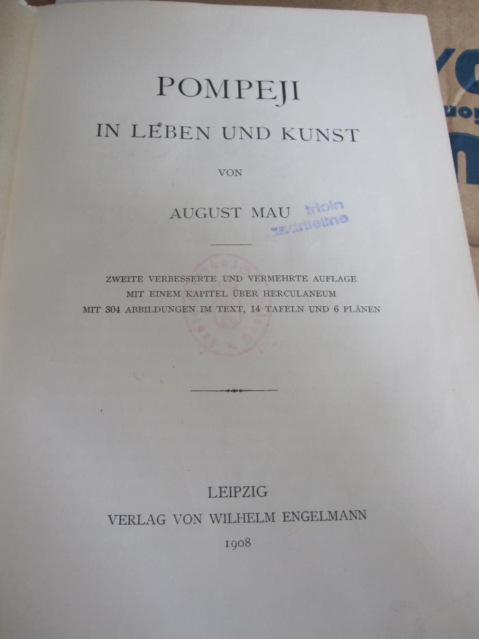 II 10763 b: Pompeji in Leben und Kunst (1908)