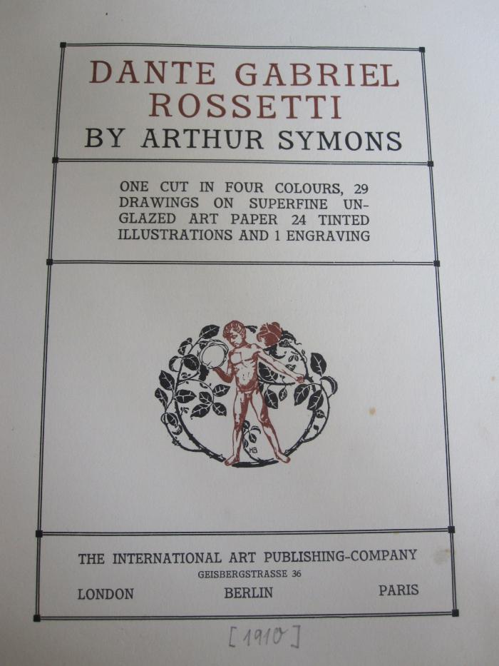 Db 901 y: Dante Gabriel Rossetti ([1910])