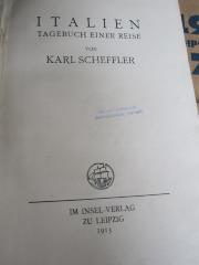 II 10325: Italien : Tagebuch einer Reise (1913)