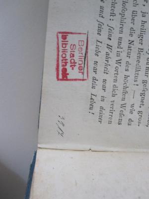 Hl 222: Leben Benedikt's von Spinosa (1790);G47 / 1463 (Feder, Ernst), Von Hand: Exemplarnummer; '3517'. 