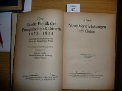 D1 05 [5]: Die Große Politik der Europäischen Kabinette 1871-1914 : Sammlung der Diplomatischen Akten des Auswärtigen Amtes. 5. Bd. Neue Verwickelungen im Osten (1922)