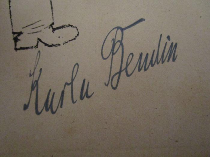 - (Bendix, Karla), Von Hand: Autogramm, Name; 'Karla Bendix'. ; Tragigrotesken der Nacht : Träume (1920)