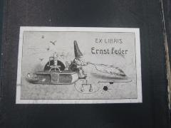 G46 / 3723 (Feder, Ernst ), Etikett: Exlibris, Name, Abbildung; 'Ex Libris 
Ernst Feder'.  (Prototyp)