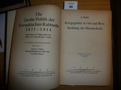 D1 05 [6]: Die Große Politik der Europäischen Kabinette 1871-1914 : Sammlung der Diplomatischen Akten des Auswärtigen Amtes. 6. Bd.. Kriegsgefahr in Ost und West. Ausklang der Bismarckzeit (1922)