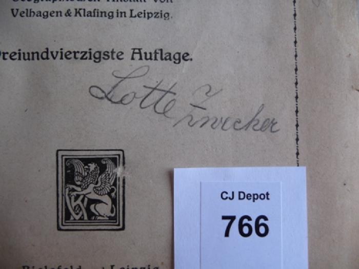 - (Zwecher, Lotte), Von Hand: Autogramm; 'Lotte Zwecher'. 