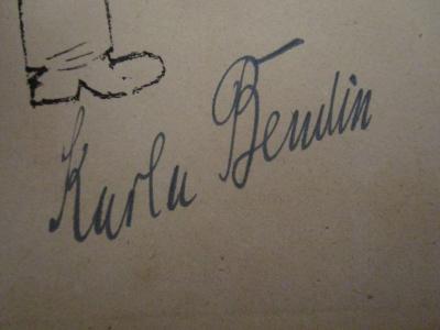 - (Bendix, Karla), Von Hand: Autogramm, Name; 'Karla Bendix'. ; Tragigrotesken der Nacht : Träume (1920)