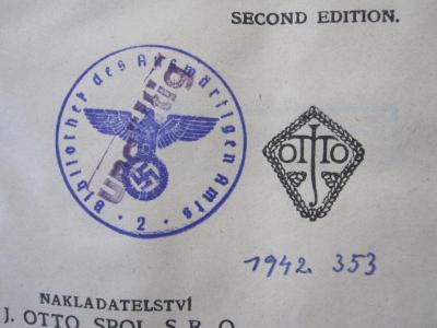  Slovník anglicko-ceský : a dictionary of the English and Bohemian languages (o.J.);- (Deutsches Reich. Auswärtiges Amt), Stempel: Name, Abbildung; 'Bibliothek des Auswärtigen Amts 2'.  (Prototyp);- (Deutsches Reich. Auswärtiges Amt), Von Hand: Inventar-/ Zugangsnummer; '1942. 253'. 
