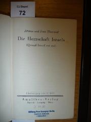 D51 30: Die Herrschaft Israels : (Quand Israel est roi)  ([1927])