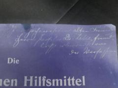 - (Stieglitz, Olga;Zelle, [?]), Von Hand: Name, Widmung; 'Ihrem hochverehrtem alten Freunde
Herrn Professor Dr. Zelle freundlichst überreicht von
der Verfasserin'. 