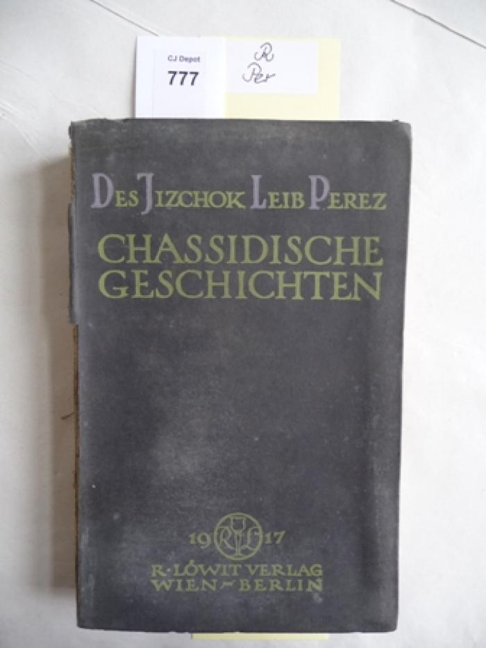 R Per: Chassidische Geschichten. (1917)