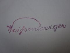 G46 / 2934 (Weißenberger, Georg), Stempel: Autogramm, Name; 'Weißenberger'. 