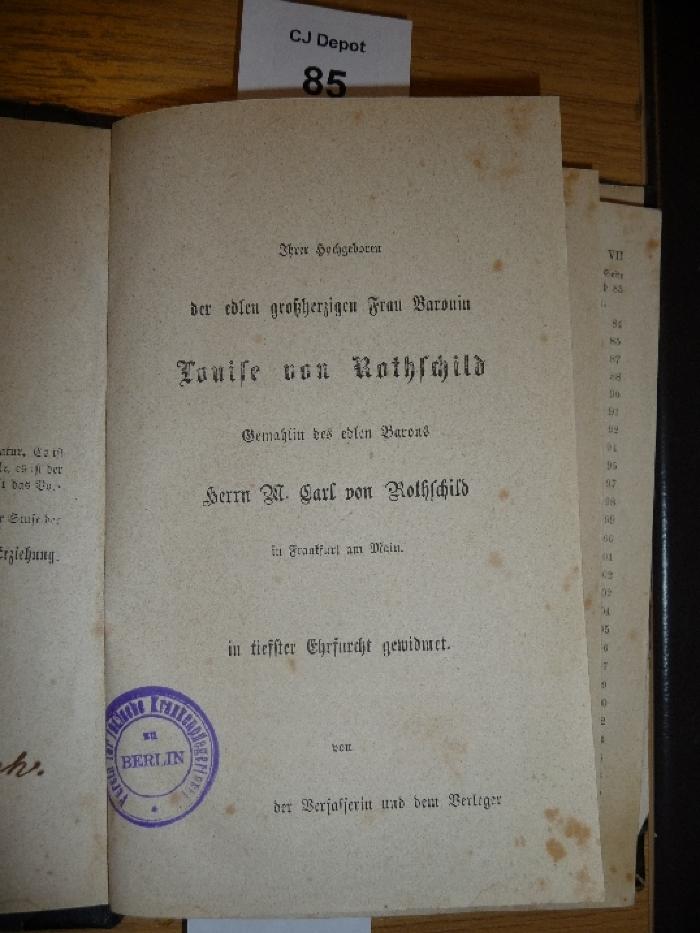 F 233 100: Stunden der Andacht : ein Gebet- und Erbauungs-Buch für Israels Frauen und Jungfrauen zur öffentlichen und häuslichen Andacht, sowie für alle Verhältnisse des weiblichen Lebens (1867)