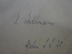 G46 / 4069 (Stadelmann, H.), Von Hand: Autogramm, Name, Ortsangabe, Datum; 'H. Stadelmann
Berlin, S.S. 28'. 