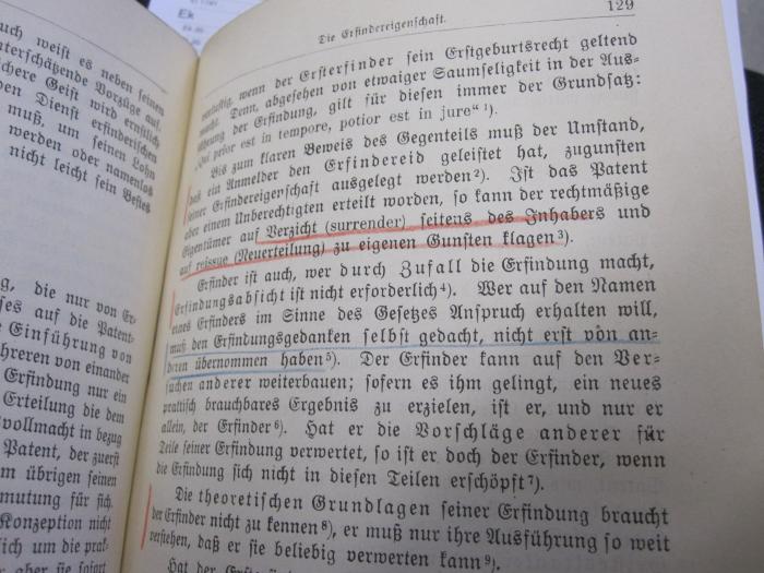Em 201: Praktisches Handbuch des Amerikanischen Patentrechts ([1919]);G46 / 1845 (unbekannt), Von Hand: Annotation, Annotation. 