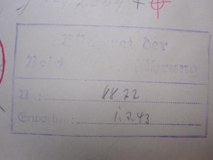 Ge 901: Turkey on the way of industrialization (1937);G45 / 2864 (Reichsfrauenführung), Stempel: Name, Exemplarnummer, Datum; 'Bücherei der Reichsfrauenführung
Nr.: [8877]
Erworben: [1.7.43]'. 