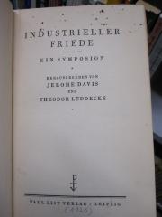 Ge 913: Industrieller Friede : Ein Symposion ([1928])