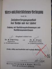 Gi 107 c: Alters- und Hinterbliebenen-Versorgung durch die Zusatzversorgungsanstalt des Reichs und der Länder : Satzung mit Ausführungsbestimmungen und Ausführungsanweisungen (1937)
