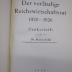 Gd 31: Der vorläufige Reichswirtschaftsrat 1920 - 1926 : Denkschrift (1926)