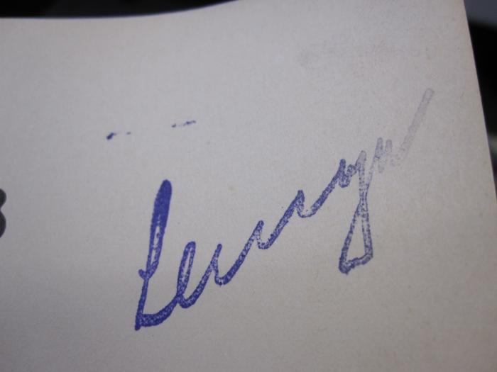 Gd 234 3: Volkswirtschaftspolitik (1937);G45 / 3424 (Lange, [?]), Stempel: Autogramm, Name; 'Lange'. 