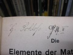 G46 / 3716 (Schloß, H.[?]), Von Hand: Autogramm, Name, Nummer; 'W. Schloß G. N. II'. 