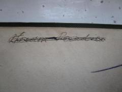 G46 / 2632 (Paradies, Theodore), Von Hand: Autogramm, Name, Besitzwechsel; 'Theodore Paradies.'. 