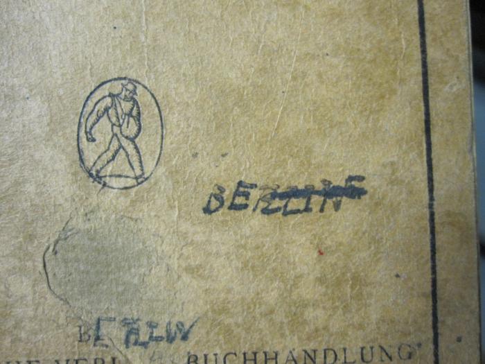 Ia 82 b: Logarithmentafeln : vierstellig und dreistellig (1926);G46 / 2371 (Schwenk, [?]), Von Hand: Ortsangabe; 'Berlin
Berlin'. 
