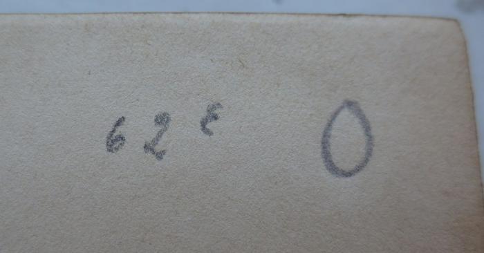 Hc 54 c 3: Theodizee (1912);G46 / 3781 (St. Bonifatiuskloster Hünfeld. Bibliothek), Von Hand: Signatur; '62 E'. 