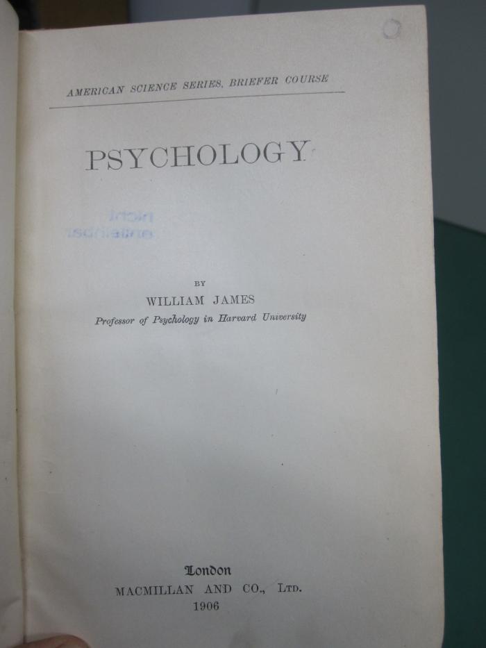 Hn 233: Psychology (1906)