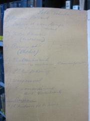 G46 / 543 (Salecker, Lotte), Von Hand: Annotation, Autogramm, Name, Notiz; 'Lotte Salecker

1. Romain Rolland
2. Moliere et [...] les lemmes savantes
3. Jules Romain (dictateur)
4. Racine et ([.edre]) 
5. Chateaubriand ([...] moderne Rom[...]ian)
6. L'[...]
7. Maupassant
8. Le romantisme [...il], Chateaubriand
9. Bergson
10. L'histoire de la France'. 