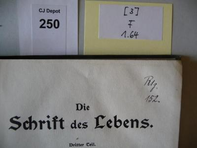 - (Knabenschule der Jüdischen Gemeinde Berlin), Von Hand: Signatur; 'Reg. 152'. 