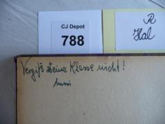 - (Lewy, Rudolf), Von Hand: Widmung; 'Vergiß Deine Klasse nicht!
[...]ssi'. 