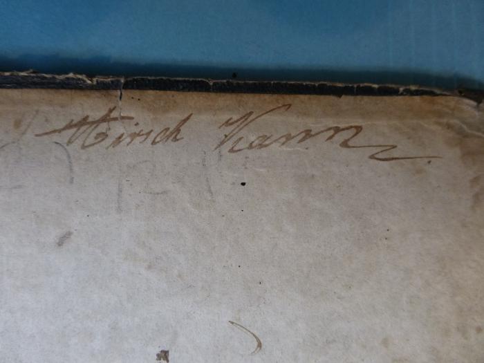 - (Kann, Hirsch), Von Hand: Autogramm; 'Hirsch Kann'. 