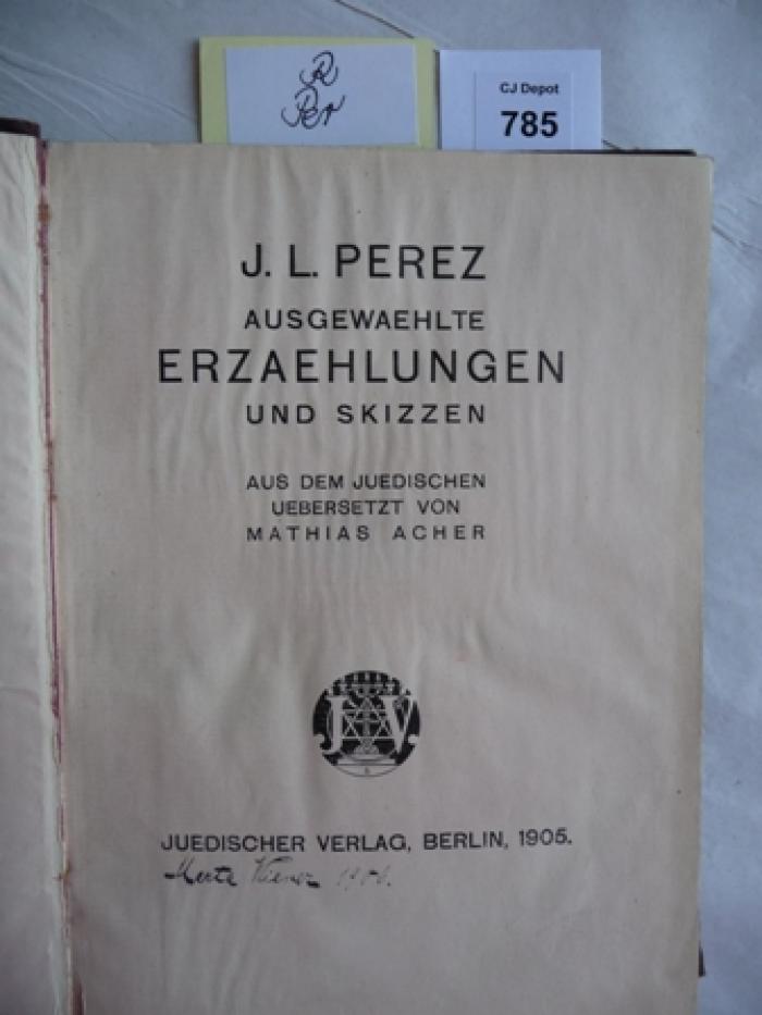 R Per: Erzählungen (1905)