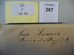- (Strauch, Lina), Von Hand: Autogramm; 'Lina Strauch
Immanuelkirchstr. 8'. 
