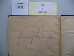 - (Liebermann, Fanny), Von Hand: Autogramm; 'Fanny Liebermann
Wien'. 