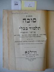 F 22 12: Maseket sukka : min talmud bavli : peRaSH"I ve-tosafot  (1911)