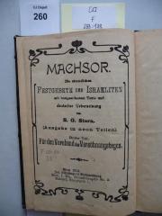 F 233 133 [3]: Machsor : die sämmtlichen Festgebete der Israeliten. 3. Teil. Für den Vorabend des Versöhnungstages.  (1914)