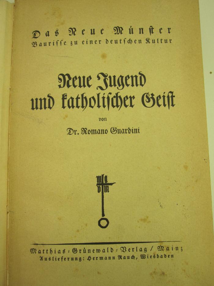 Pc 265 c: Neue Jugend und katholischer Geist ([1921])