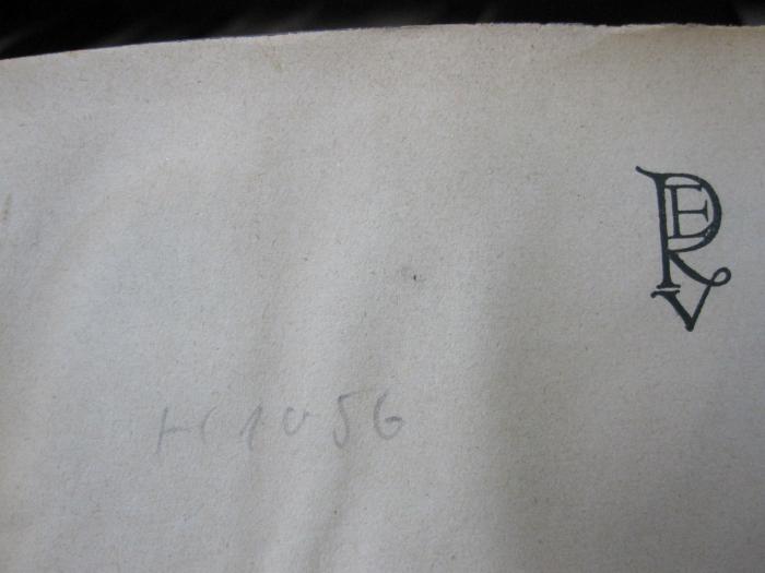 Hn 411 ab: Bewußtsein und Unsterblichkeit (1922);G45 / 139 (unbekannt), Von Hand: Signatur; 'H 1056'. 