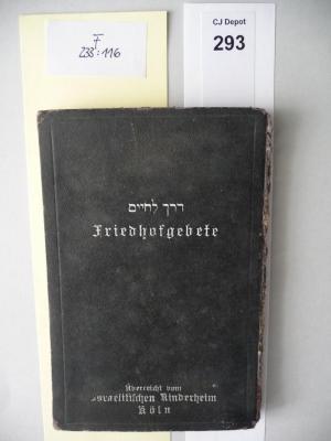- (Husserl, [?]), Prägung: -; 'Überreicht vom Israelitischen Kinderheim Köln'. 