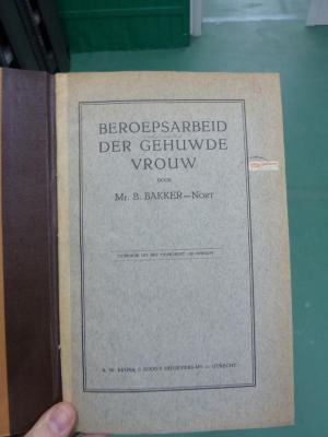 Fe 278: Beroepsarbeid der gehuwde vrouw (um 1921)