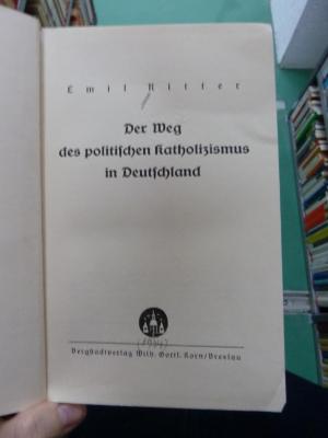 Fc 253 2. Ex.: Der Weg des politischen Katholizismus in Deutschland ([1934])